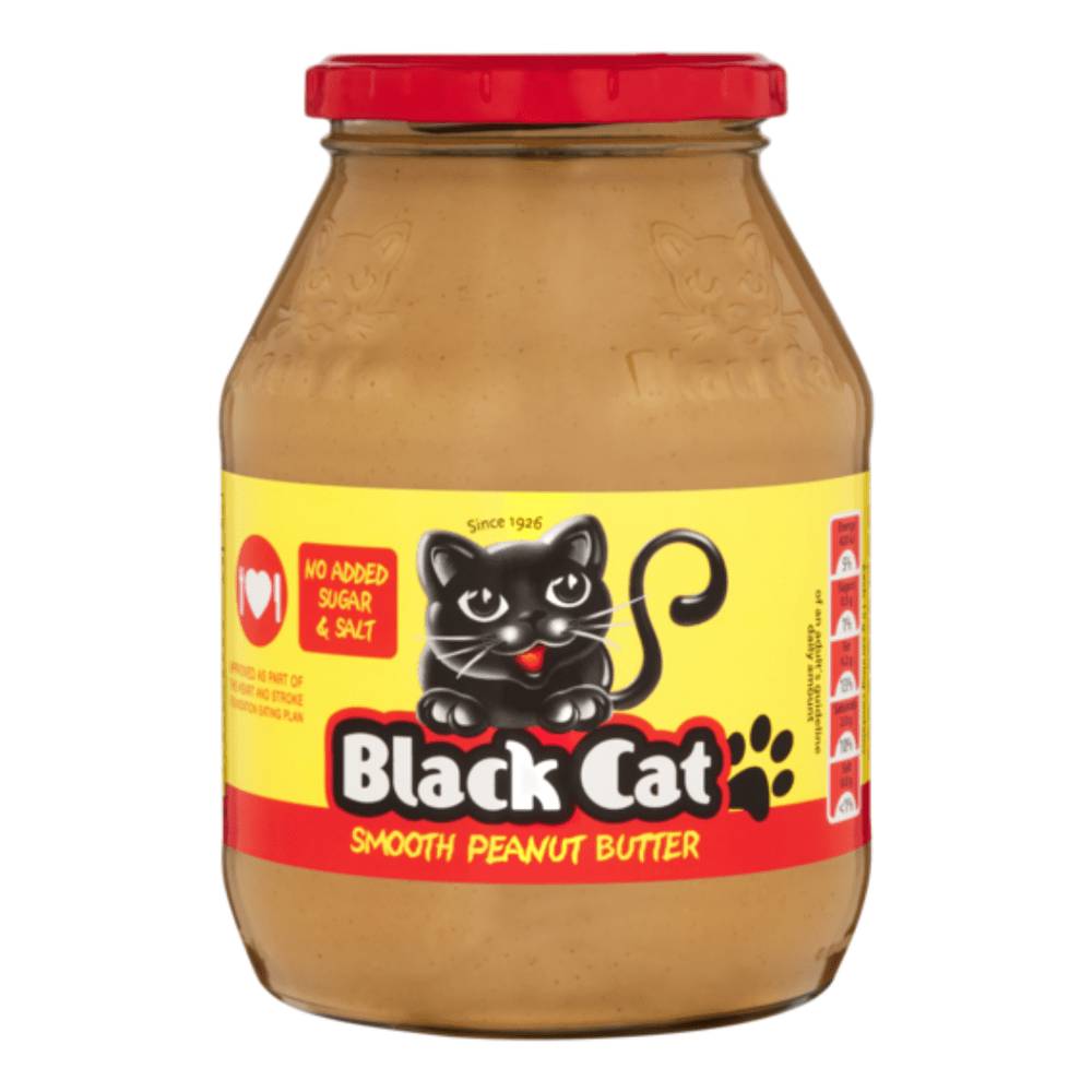 Black Cat Smooth Peanut Butter No Sugar & Salt 800g